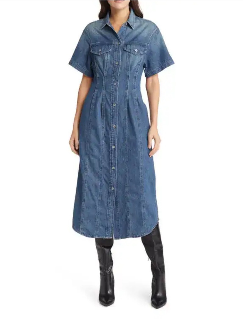NWT Citizens of Humanity Enzo Denim Shirt Dress Color Siesta Size XS